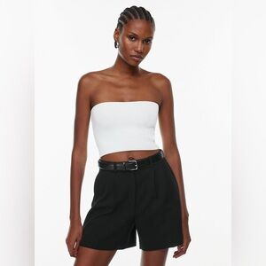 White Sculpt Knit Cropped Tube - Babaton